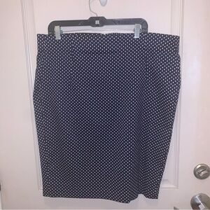 Lane Bryant Women’s Blue Polka Dot Pencil Skirt Size 22